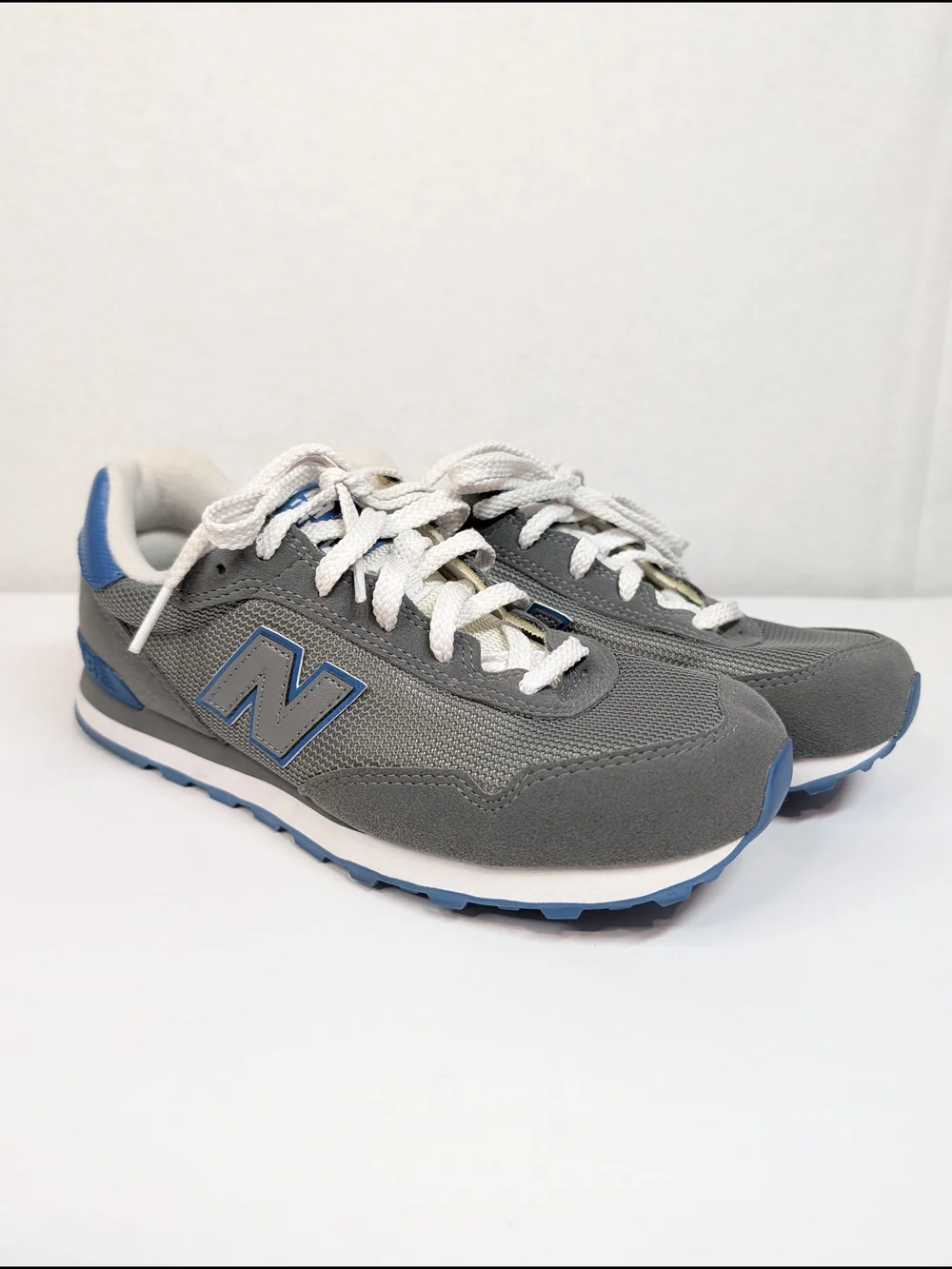 New Balance Kids Gray and Blue Sneakers